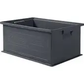 Ssi Stapelbak serie 14/6-2, van PP, ESD-geleidend, inhoud 21 l, zwart