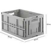 Ssi Vouwdoos in EURO-maat FK 6320, L 600 x B 400 x H 320 mm, 64 l, grijs