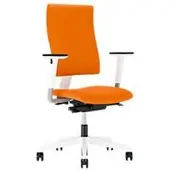 Nowy Styl Bureaustoel 4ME, zonder armleuningen, wit/oranje