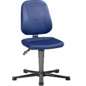 BIMOS Unitec ESD-werkstoel met glijders, stof, Duotec blauw