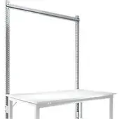 Manuflex Opbouwframe, Basistafel STANDAARD werktafel-/werkbanksysteem UNIVERSAL/PROFI, 1500 mm, aluminium zilver