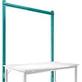 Manuflex Opbouwframe, Basistafel STANDAARD werktafel-/werkbanksysteem UNIVERSAL/PROFI, 1500 mm, waterblauw