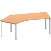 Schäfer Shop Hoekbureautafel MODENA FLEX 135°, aanbouw links, beuken