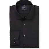 Olymp Luxor Modern Fit Overhemd zwart, Faux-uni