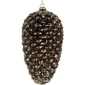 Clayre & Eef Kerstbal Overig Ø 12x24 cm Zilverkleurig Glas Kerstballen