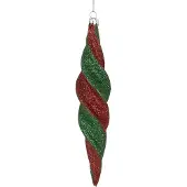 Clayre & Eef Kerstbal Overig Ø 5x22 cm Rood Groen Glas Kerstballen