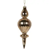 Clayre & Eef Kerstbal Overig Ø 5x15 cm Goudkleurig Glas Kerstballen