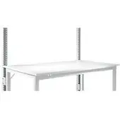Manuflex Opbouwframe, laag, Basistafel SPECIAAL werktafel-/werkbank UNIVERSAL/PROFI, aluminium zilver