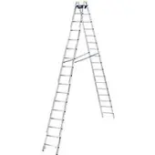 Krause Dubbele trapladder, 2 x 16 sporten, + toolbag GRATIS