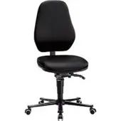 BIMOS Labostoel Basic, met wielen, kunstleer, Stamskin Top zwart