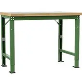 Manuflex werkbank Profi speciaal, tafelblad kunststof, 1250 x 700 mm, resedagroen