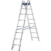 Krause Dubbele trapladder, 2 x 7 sporten, + toolbag GRATIS