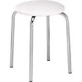 Nowy Styl Kruk, stapelbaar, 4-pootsframe, kunstlederen bekleding, H 440 mm, wit