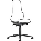 BIMOS Werkstoel NEON, synchroonmechanisme, basismodel zonder bekleding, met glijders, flexband grijs