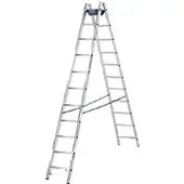 Krause Dubbele trapladder, 2 x 10 sporten, + toolbag GRATIS