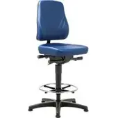 BIMOS Bureaustoel All-In-One 9631, opstaphulp en glijders, kunstleer, skai blauw