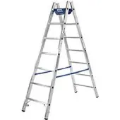 Krause Dubbele trapladder, 2 x 6 sporten, + toolbag GRATIS