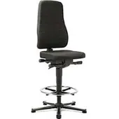 BIMOS Bureaustoel All-in-One 9641, met glijder en opstapsteun, stoffen bekleding, zwart
