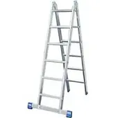 Krause Dubbele ladder met scharnieren, 2 x 6 sporten