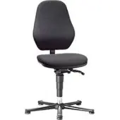 BIMOS Labostoel Basic 9132, met glijders, stoffen bekleding, Duotec zwart gemêleerd