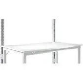 Manuflex Opbouwframe, laag, Basistafel STANDAARD werktafel/werkbank UNIVERSAL/PROFI, aluminium zilver
