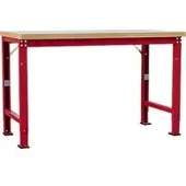 Manuflex werkbank Profi speciaal, tafelblad kunststof, 1500 x 700 mm, robijnrood
