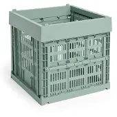 HAY Colour Crate Cube Stapelbare Opbergdoos Sage Green