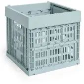 HAY Colour Crate Cube Stapelbare Opbergdoos Dusty Blue