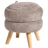 Beliani HAWLEY - Poef - Taupe - Chenille