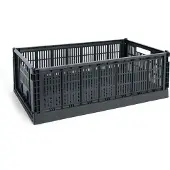 HAY Colour Crate XL 42x68 cm Charcoal