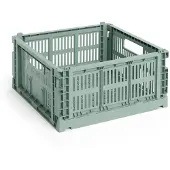 HAY Opbergbox Colour Crate Medium Square Sage Green