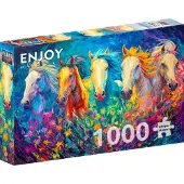 Enjoy Puzzle legpuzzel Bright Galloping 1000 stukjes dieren.