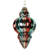 Clayre & Eef Kerstbal Overig Ø 7x12 cm Meerkleurig Glas Kerstballen