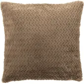 J-Line kussen - polyester - donkerbruin