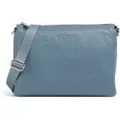 Mandarina Duck Leren schoudertas Mellow Leather Crossover Bag Iron petrol