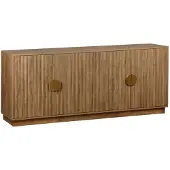 Sweeek Dressoir 4 deuren gegroefd mangohouteffect 180cm Mangohout effect
