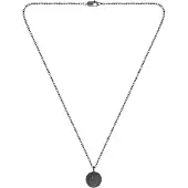 BOSS Zwartgecoate ketting met Double B-monogrammedaillon