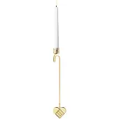 Georg Jensen 2025 kaarsenhouder voor kerstboom hart Goudverguld zinklegering