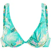 Venice beach Beugelbikinitop Sandra in modieuze, licht glanzende ribstof | Maat CC