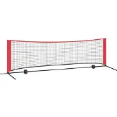 vidaXL Tennisnet Zwart en Rood 301 x 90,5 x 87 cm Polyester