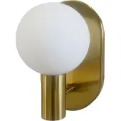 QUVIO Gouden wandlamp - 1 lichtpunt - Metaal - Glas
