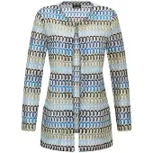 Goldner Gebreid vest blauw / pastelgroen / zwart / wit