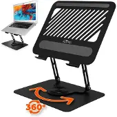 Media tech MT2662- laptopstandaard - Notebook-standaard - draaibare en ergonomische - 10-17'' - Zwart