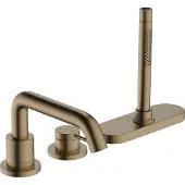 Hansgrohe tecturis s 3-gats eengreeps badrandmengkraan met sbox, brushed bronze