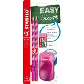 Stabilo gemakkelijk-schrijfset voor rechtshandigen, roze.