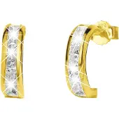 Lucardi Oorbellen 'Klassisch' goud / transparant