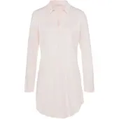 Hanro Nachthemd ' Cotton Deluxe 90cm ' rosa / natuurwit
