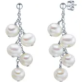 Valero Pearls Oorbellen zilver / parelwit