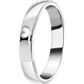 Lucardi Zilveren ring met uitgesneden hart
