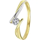 Lucardi Ring goud / zilver